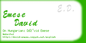 emese david business card